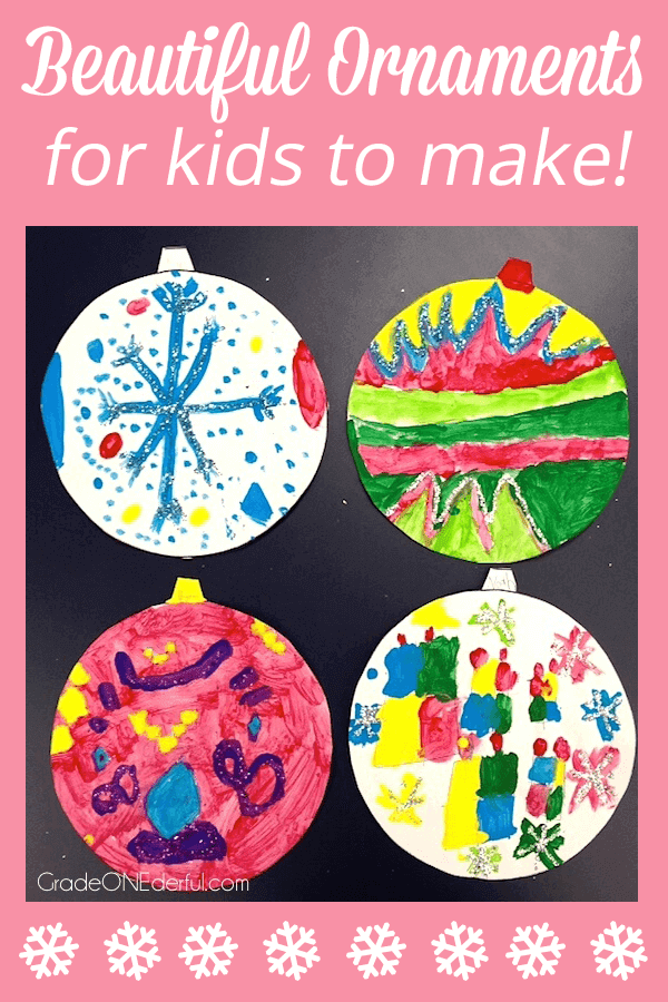 Easy Christmas Art Activity with a Free Template