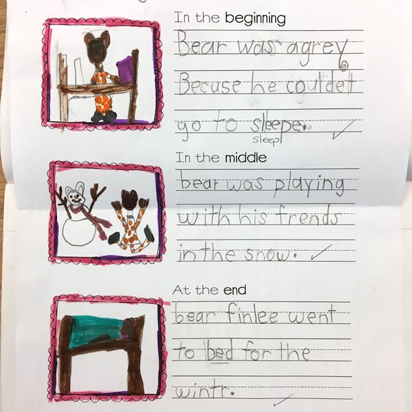 Story sequencing by 1st Grade students