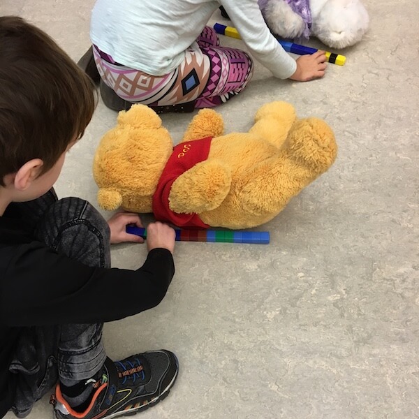 Measuring our teddy bears by 1st Grade students Measuring our teddy bears by 1st Grade students