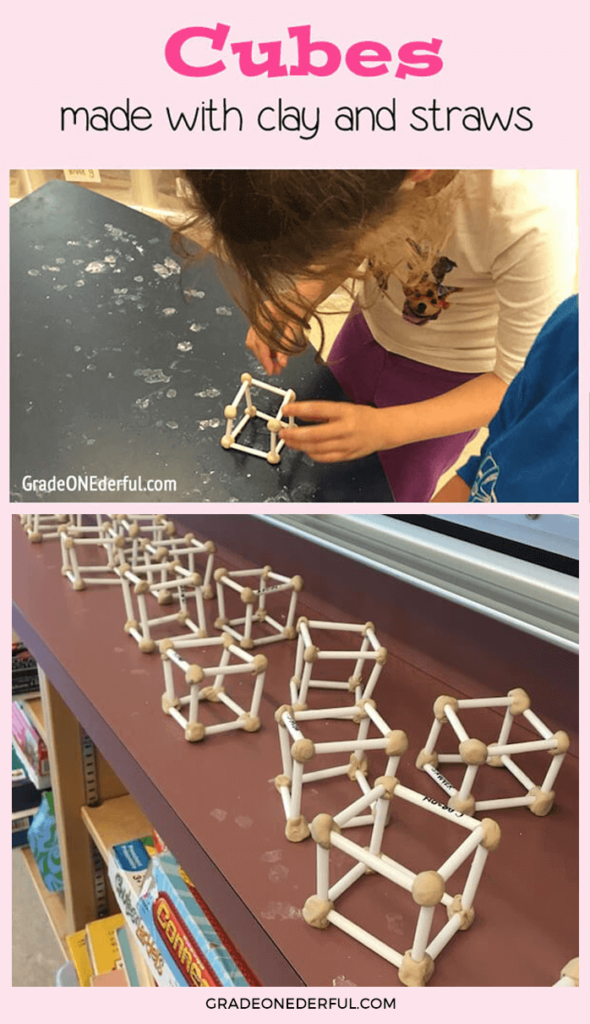 Making Cubes with Clay and Straws