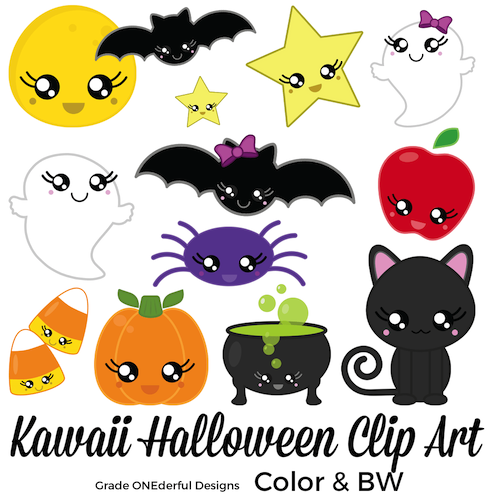 Kawaii Halloween clip art