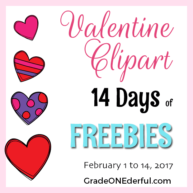 Lots of free Valentines clip art. #valentines #clipart #valentinesclipart #valentinesfreebies #gradeonederful