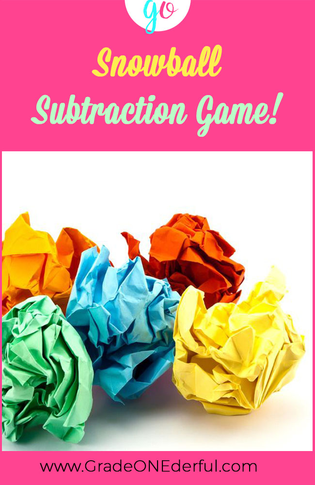 Free Subtraction Game for first grade. Subtracting 1, 2, 3 from 11 to 20. SNOWBALL SUBTRACTION! Free Subtraction Game for first grade. Subtracting 1, 2, 3 from 11 to 20. GradeONEderful.com