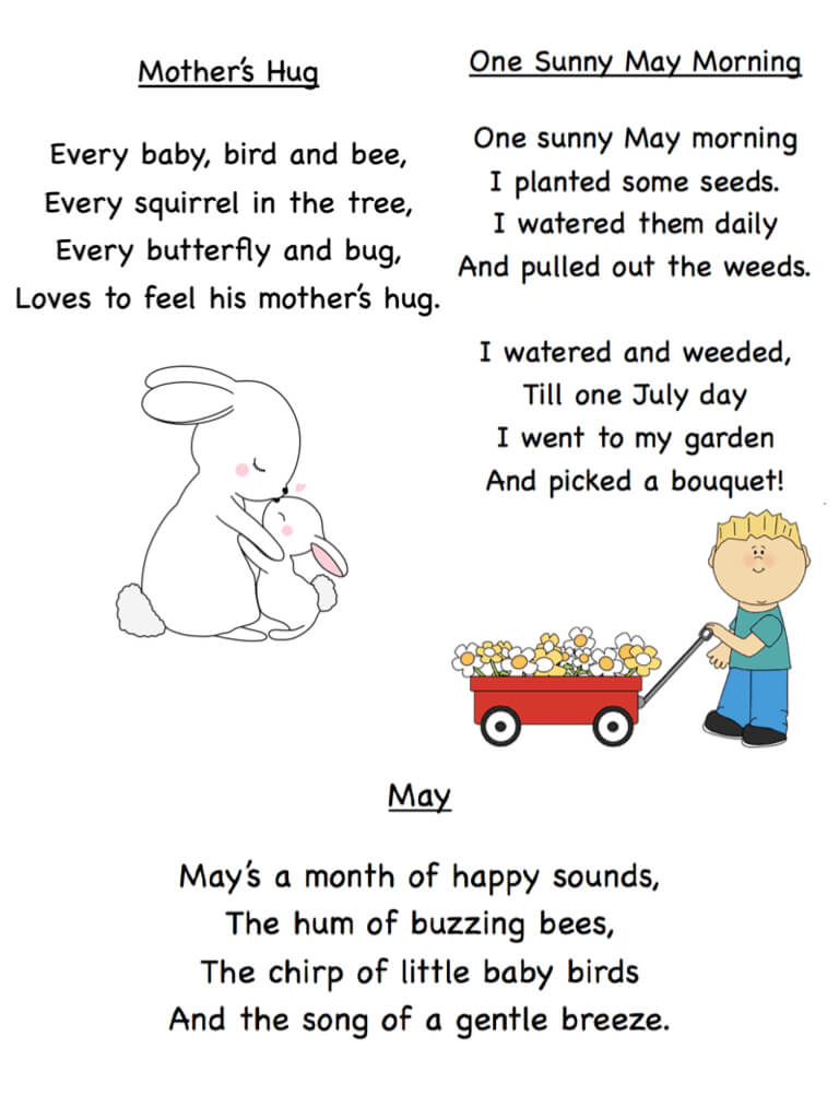 May Poems for Kids 30 Page Collection of May Poems for Young Children