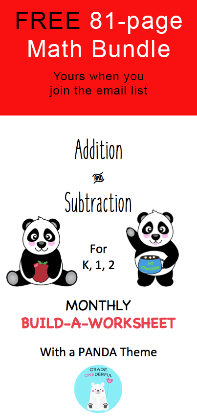 FREEBIE: Big Math Bundle for K-2