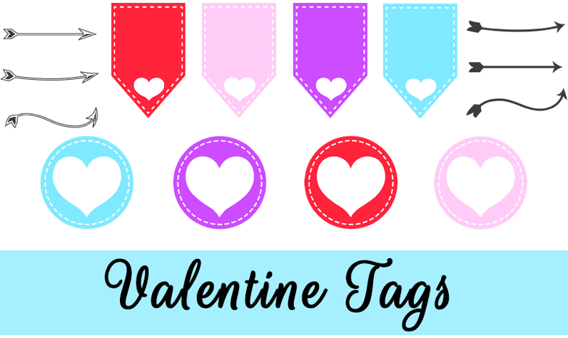 Valentine tags and arrows: Free Valentine tags and arrows: Free