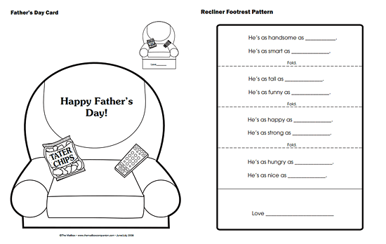 Father\'s Day card template from The Mailbox