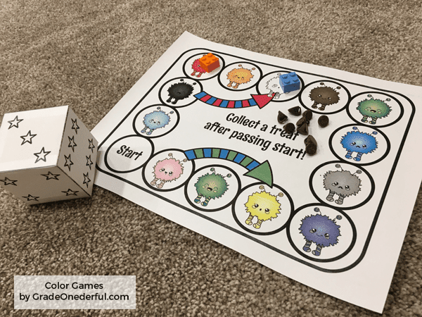 Learning Colors Games. 3 fun and easy games to print. Your child can have lots of fun learning to identify their colors with these 3 games. Quick and easy download. GradeOnederful.com