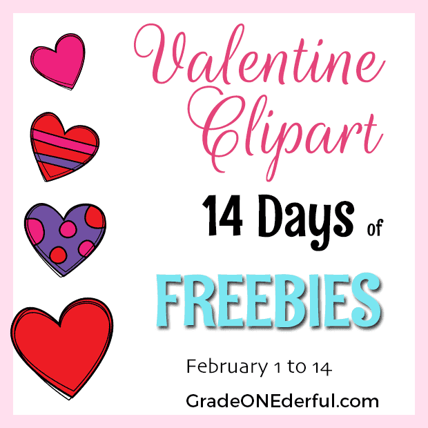 14 Days of Valentine Clip Art Freebies