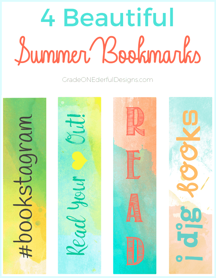 Summery Watercolour Bookmarks