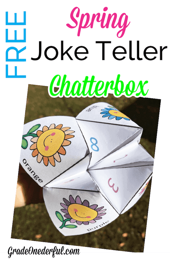 Spring-themed chatterbox for kids. Includes 8 funny spring jokes, colour plus black/white templates, and full instructions.
