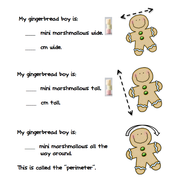 Gingerbread math activities. Addition and measurement. Also a cute poem. All free! GradeONEderful.com