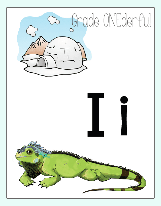 Letter I Poster 5 Free Short Vowel Posters for your classroom. Perfect for K-2