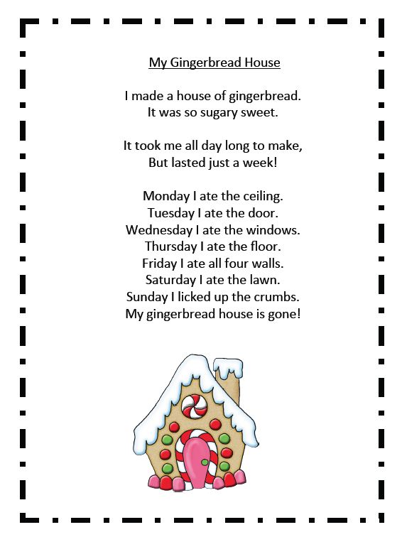 Gingerbread Fun and Freebies. Super cute gingerbread song and free printable poem. Plus 2 gingerbread math freebies and a spelling/writing activity. #gingerbreadman #christmas #gradeonederful