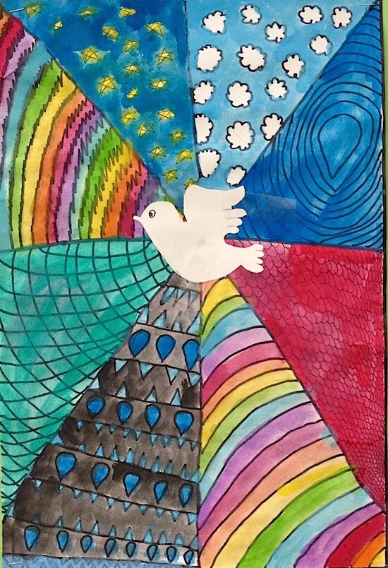 Christmas art activities Christmas stain glass art project