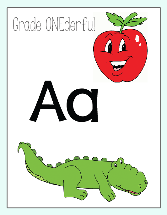 Letter A Poster 5 Free Short Vowel Posters for your classroom. Perfect for K-2