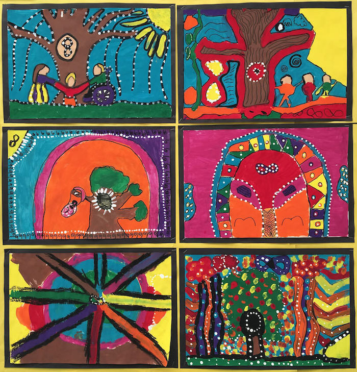 Spring Gallery Art: Colourful Metis Art by a 3rd Grade Class