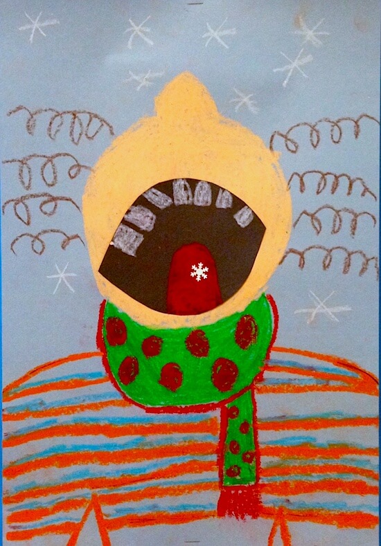 Christmas art activities Christmas carolling art project