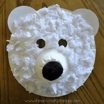 Polar Bear art from i heart CRAFTY THINGS Snow Bear book review and follow-up activities you don\'t want to miss!