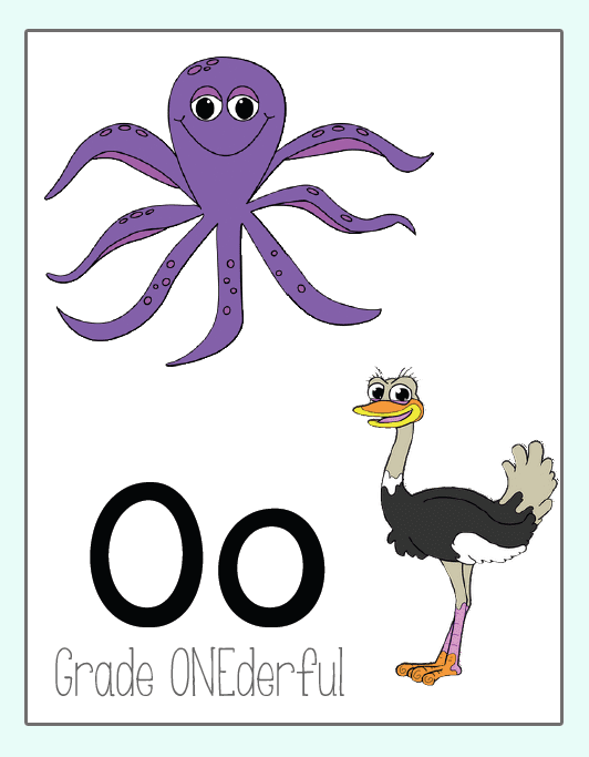 Letter O Poster 5 Free Short Vowel Posters for your classroom. Perfect for K-2
