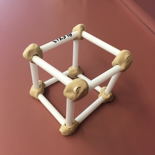 Making cubes with fast drying clay and drinking straws. GradeONEderful.com Making cubes with fast drying clay and drinking straws. GradeONEderful.com