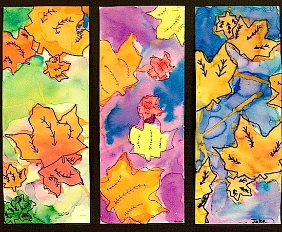 autumn art activity water colour autumn leaves art project