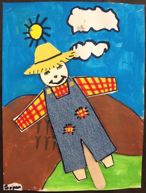 Scarecrow art for young children. GradeONEderful.com