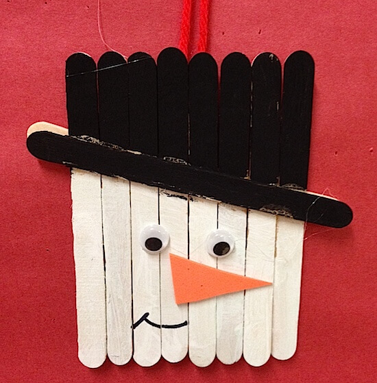 Christmas art activities Popsicle stick christmas ornament
