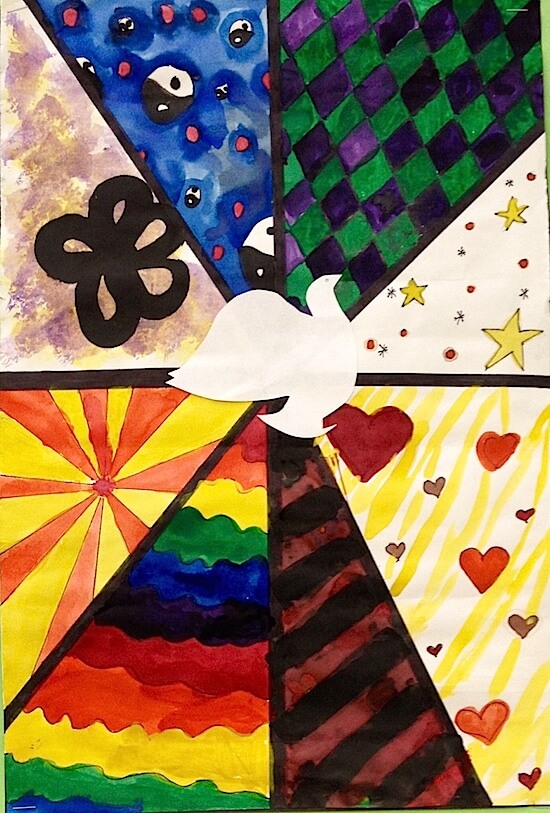 Christmas art activities Christmas stained glass art project