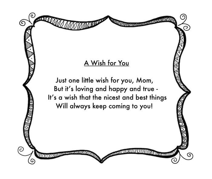 Free Mother's Day poem for kids