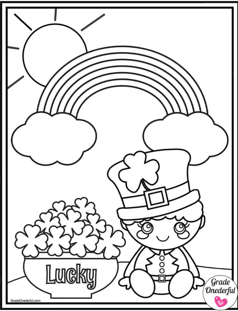 Super Cute Leprechaun Coloring Sheet: Free